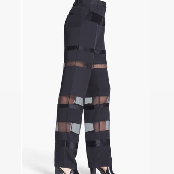 3.1 Phillip Lim Black Sheer Organza Trousers - Picture 6 of 16